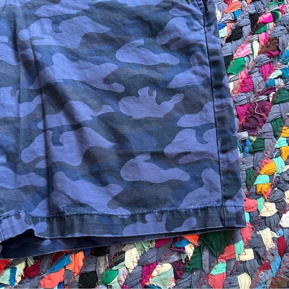 Khakis By Gap Blue Camouflage Boyfriend Roll-Up Shorts Women’s Size 8 Bermudas - Picture 8 of 16